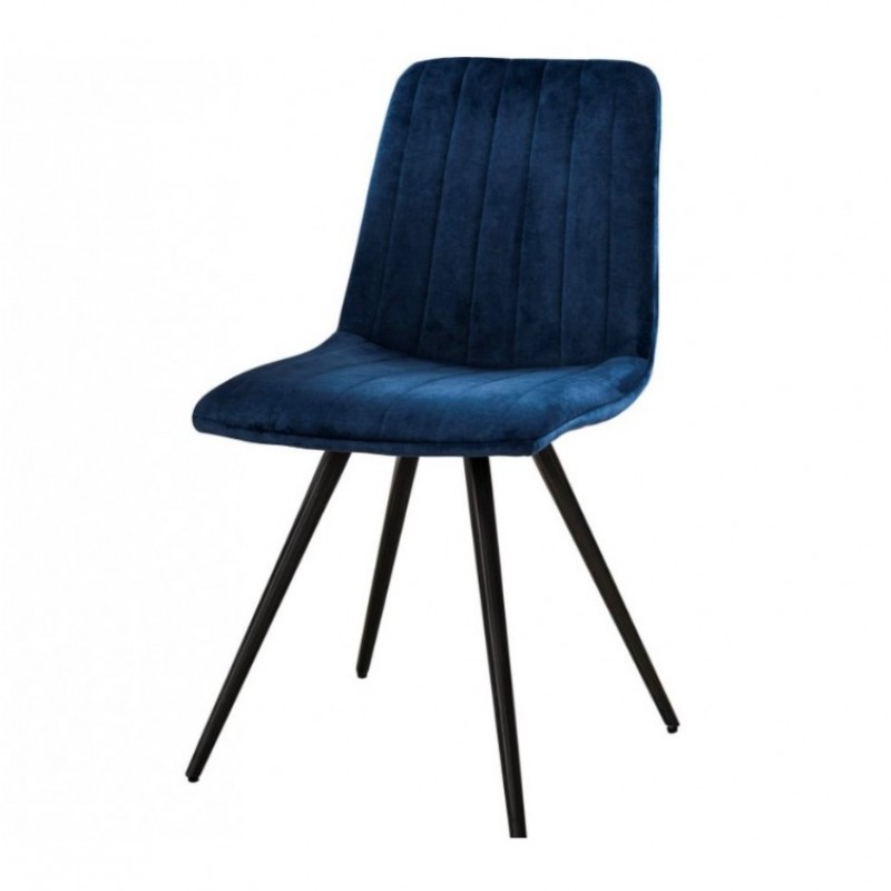 ZI Chair Velvet blue straight stitch VPE4